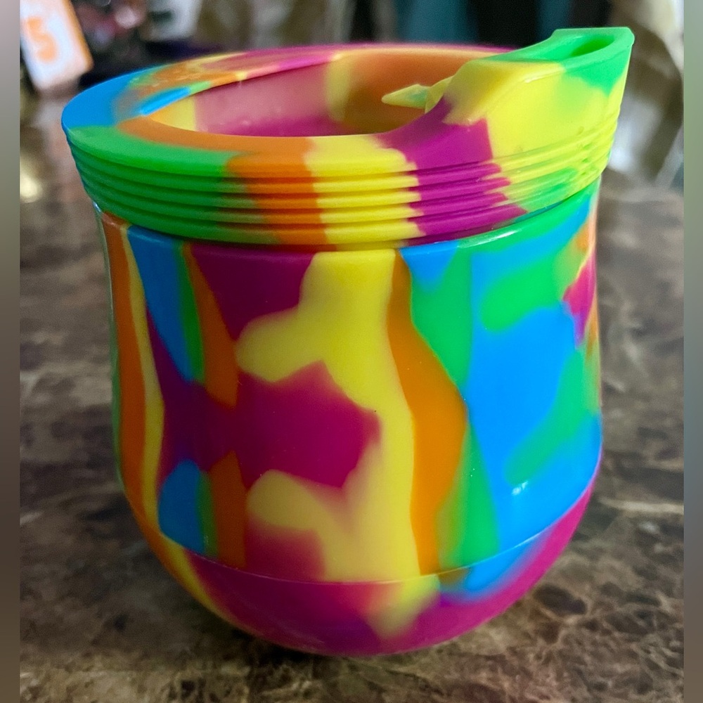 SiLiPint Silicon 14oz Tumbler Stemless Tie-dye Shatterproof with Top.